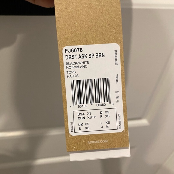 Adidas Black Logo Medium Support Sports Bra Size XS - Picture 5 of 5